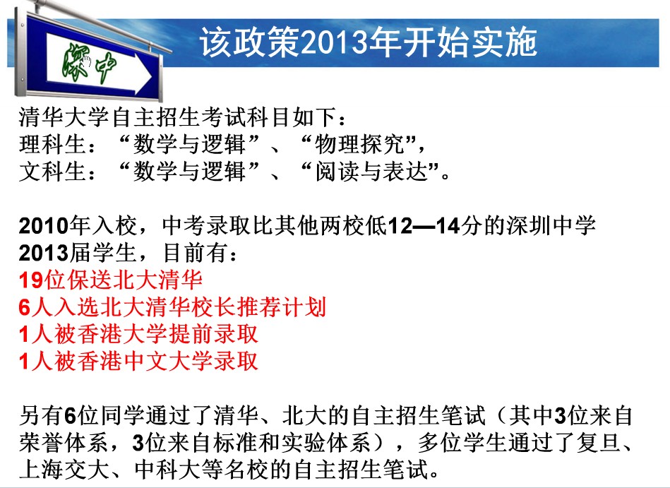 深圳中学2013年中考择校指引13