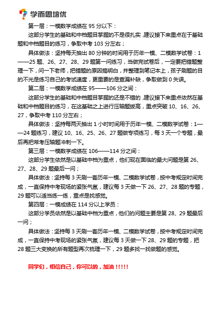 2015北京中考数学冲刺复习策略2