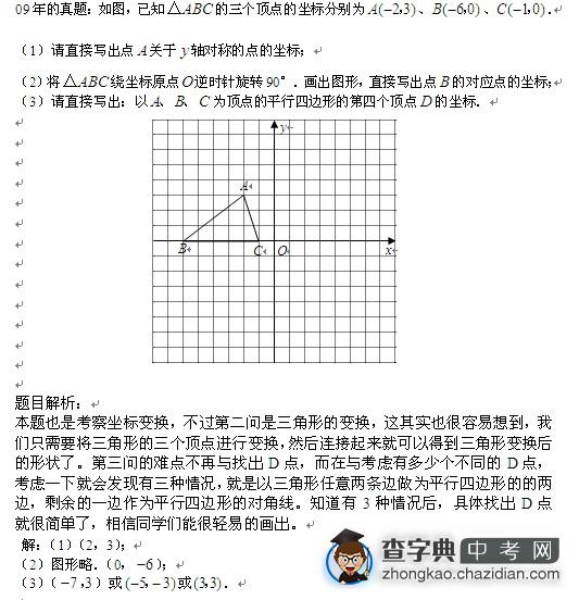 2009年中考函数考点真题解析(第21题）1