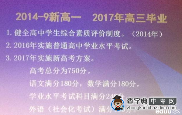 2017高考改革，对2014级入学新高一学生有啥影响1