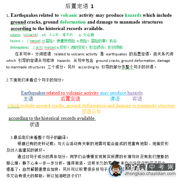 2014年成都中考英语资料库：后置定语11