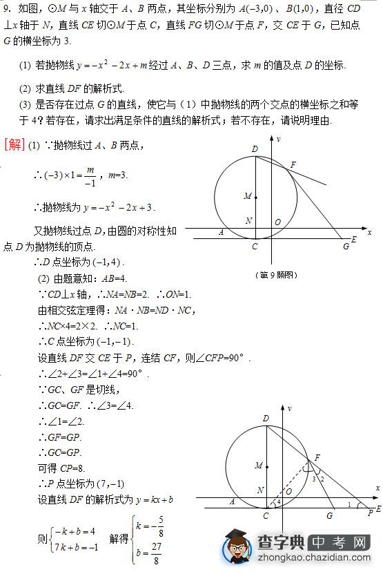 2012中考数学失分重灾区——压轴题训练营（九）1