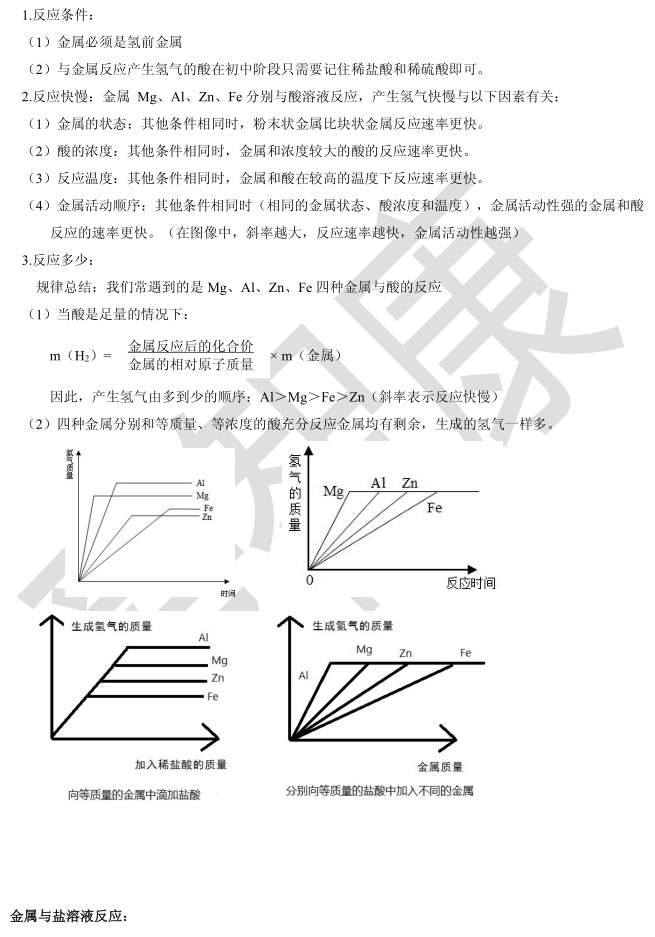 化学入门必备：初三化学基础知识6