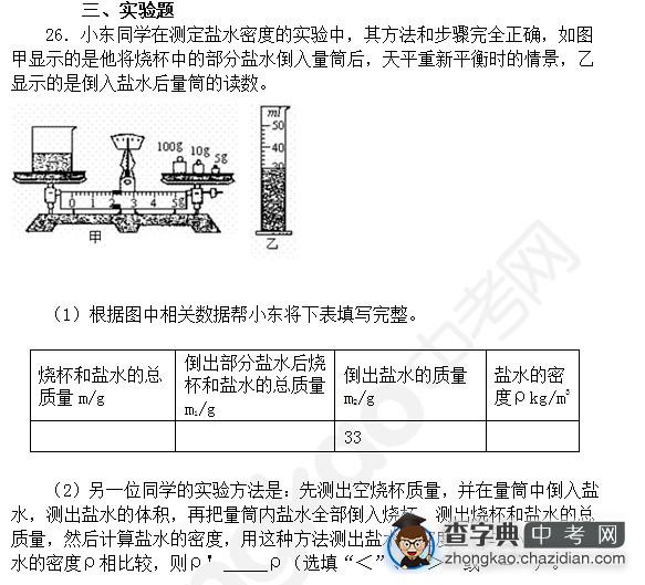 2015年中考物理知识点物态变化：实验题四1