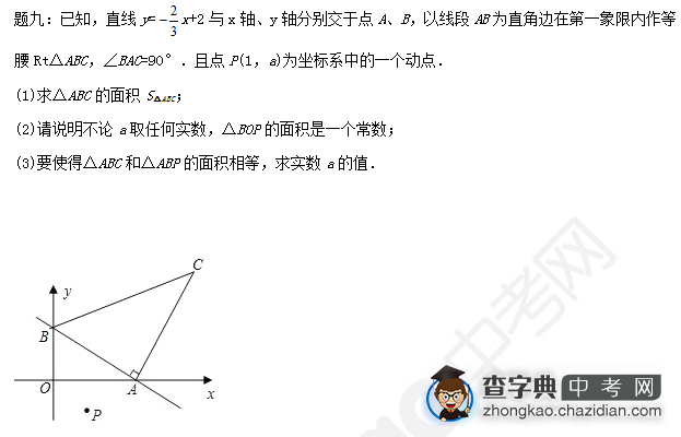 2015中考数学复习：求一次函数解析式课后练习题（六）1