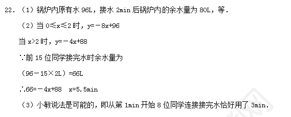 2015中考数学复习：一次函数强化练习（十）含答案2