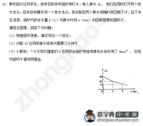 2015中考数学复习：一次函数强化练习（十）含答案1