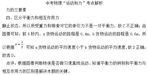 2015年中考物理备考力的知识点例题解析：区分平衡力和相互作用力二2