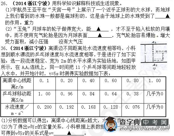 2015年中考物理压强知识点：14年真题训练填空题七1