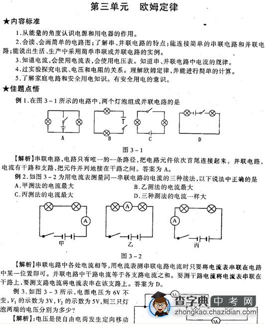 2015年中考物理精典复习资料：欧姆定律1