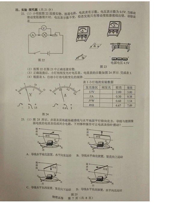 2016年广东广州中考物理试题7