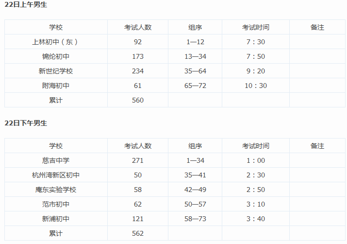 2017届慈溪中考游泳选项考试日程具体安排6