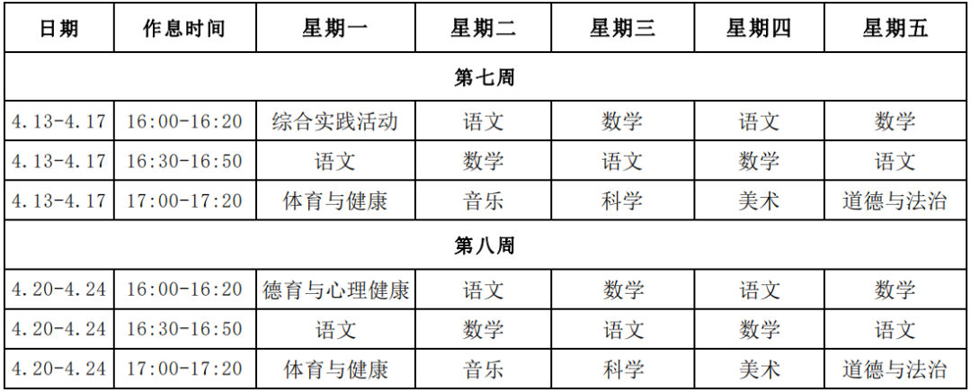 安徽合肥中小学“空中课堂”课程表完整版公布（4月13日2