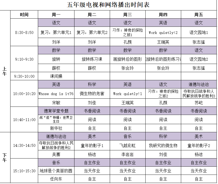 河南中小学“空中课堂”课程表完整版公布（4月20日5